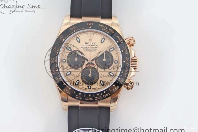 MiroTime 0209 WrinkleFree Daytona 116515 RG TWF 1:1 Best Edition 904L Steel RG Black Dial on Oysterflex Strap A 2417